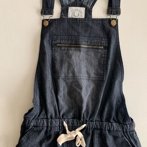 Charcoal Grey Linen Overalls